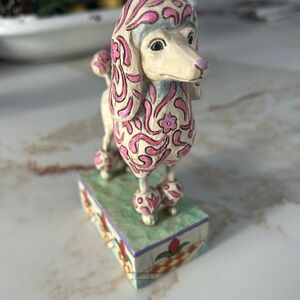 Jim Shore “Lulu” Pink and Cream Poodle Figurine